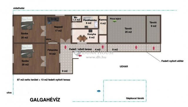 Eladó családi ház, Galgahévízen 45 M Ft, 3+1 szobás