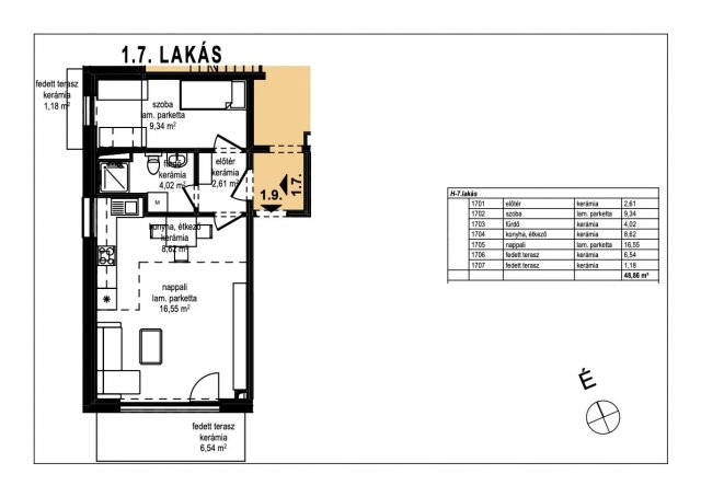 Eladó téglalakás, Komáromban, Laktanya közben 46 M Ft, 1 szobás