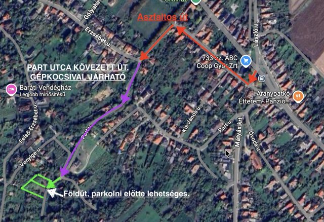 Eladó telek, Győrújbaráton 9.5 M Ft / költözzbe.hu