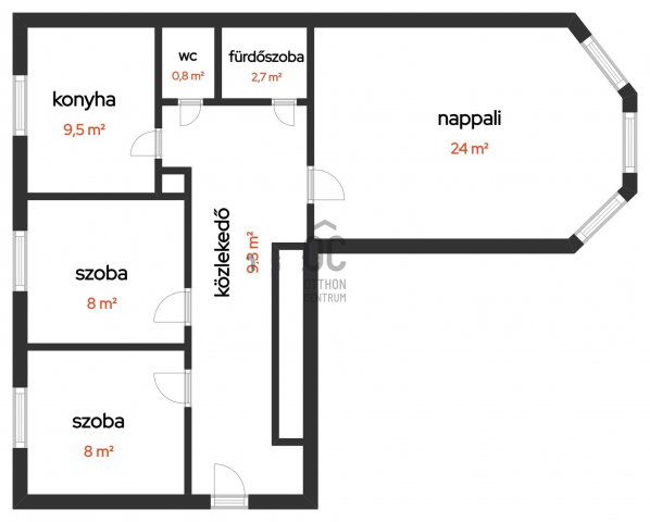 Eladó téglalakás, Szolnokon 45.9 M Ft, 3 szobás