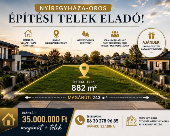 Eladó telek, Nyíregyházán 35 M Ft / költözzbe.hu