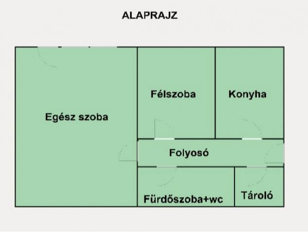 Eladó téglalakás, Sajószentpéteren 16.9 M Ft, 1+1 szobás