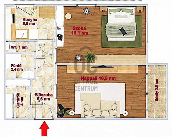 Eladó panellakás, Budapesten, IV. kerületben 72.8 M Ft, 2 szobás