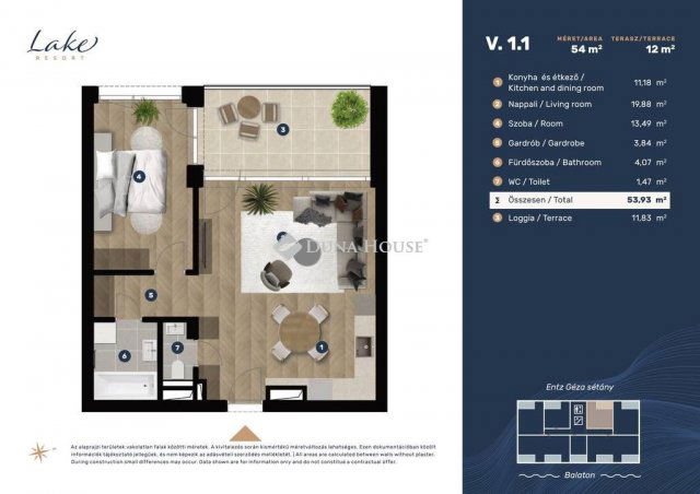 Eladó téglalakás, Keszthelyen 77.5 M Ft, 2 szobás