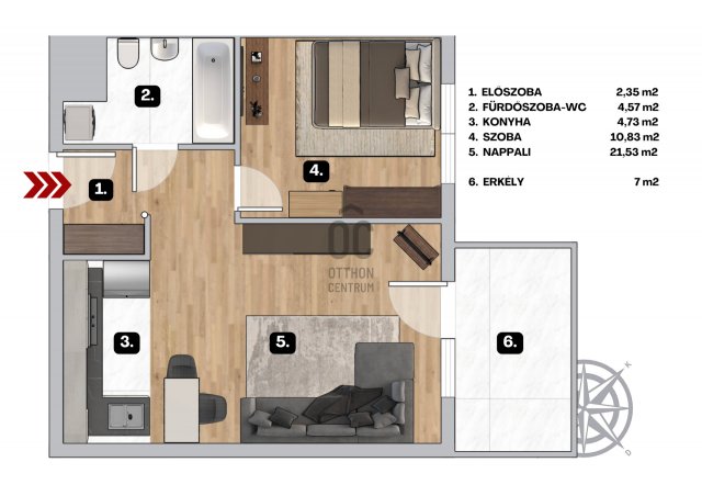 Eladó téglalakás, Budapesten, XIV. kerületben 97 M Ft, 2 szobás