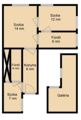 Eladó téglalakás, Budapesten, VIII. kerületben, Baross utcában