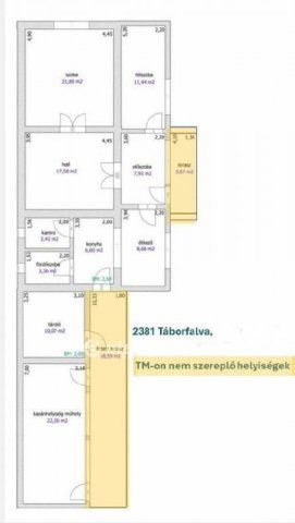 Eladó családi ház, Táborfalván 19.9 M Ft, 2+1 szobás