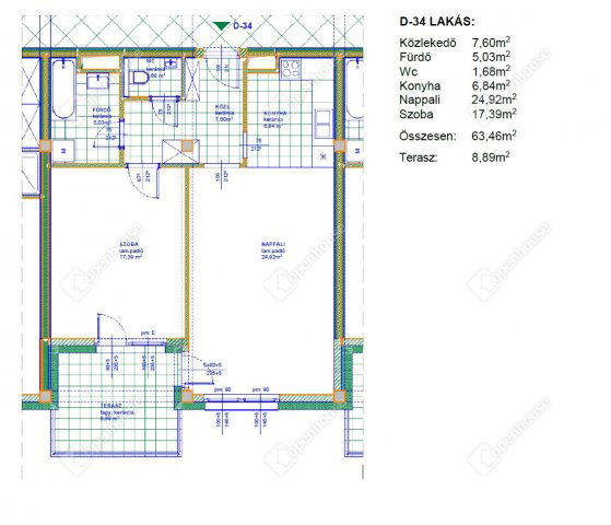 Eladó téglalakás, Miskolcon 60.9 M Ft, 2 szobás