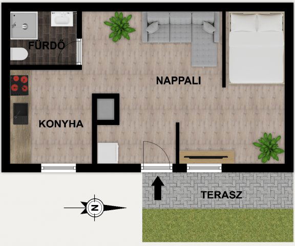 Eladó téglalakás, Budapesten, III. kerületben 46 M Ft, 1 szobás