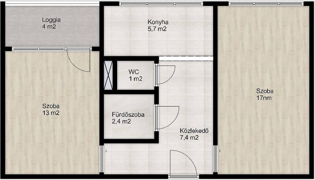 Eladó panellakás, Budapesten, III. kerületben 62.9 M Ft, 2 szobás