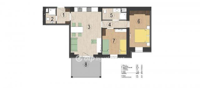 Eladó téglalakás, Balatonkenesén 119.5 M Ft, 3 szobás