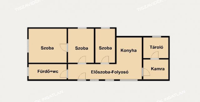 Eladó családi ház, Tiszasülyön, Mező úton 6.9 M Ft, 3 szobás