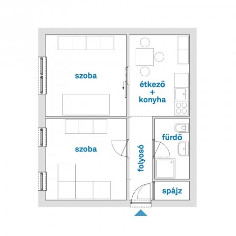 Eladó téglalakás, Várpalotán, Körmöcbánya utcában 34.9 M Ft