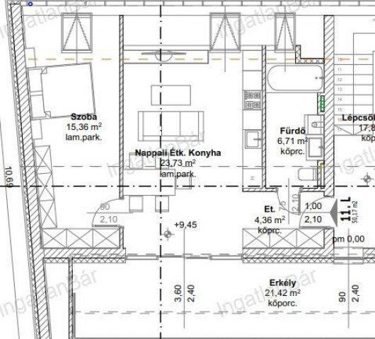 Eladó téglalakás, Nyíregyházán 60.26 M Ft, 1+1 szobás