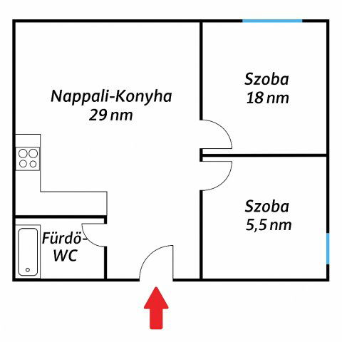 Eladó téglalakás, Budapesten, XIV. kerületben 59 M Ft, 1 szobás