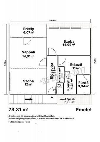 Eladó családi ház, Táborfalván 59.9 M Ft, 5 szobás