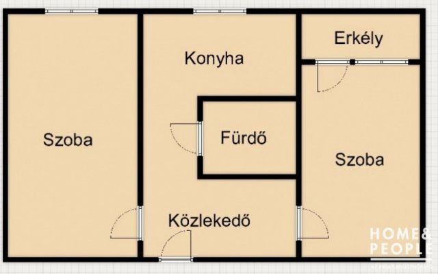 Eladó téglalakás, Szegeden 49.99 M Ft, 2 szobás