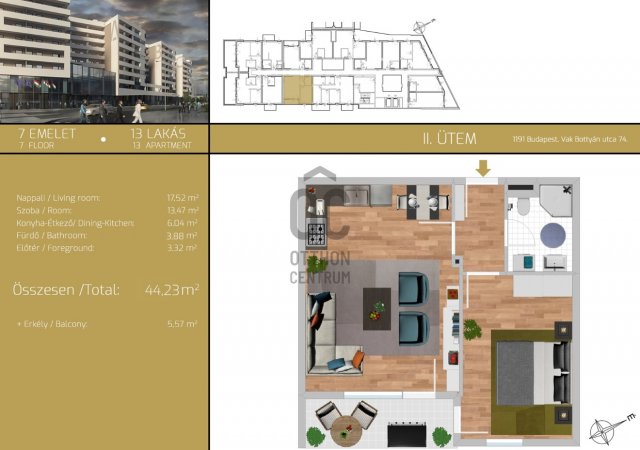 Eladó téglalakás, Budapesten, XIX. kerületben 70.523 M Ft