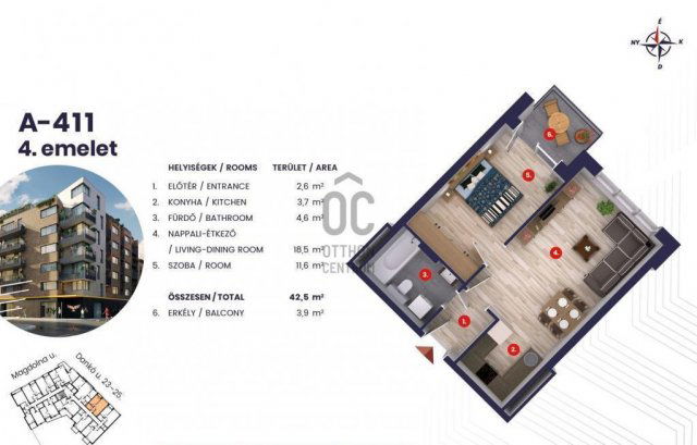 Eladó téglalakás, Budapesten, VIII. kerületben 66.99 M Ft