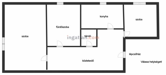 Eladó téglalakás, Várpalotán 36.9 M Ft, 2 szobás