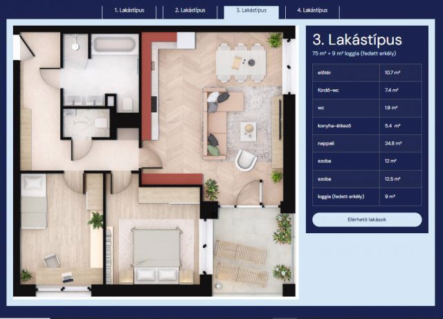 Eladó téglalakás, Pécsett 60 M Ft, 2 szobás