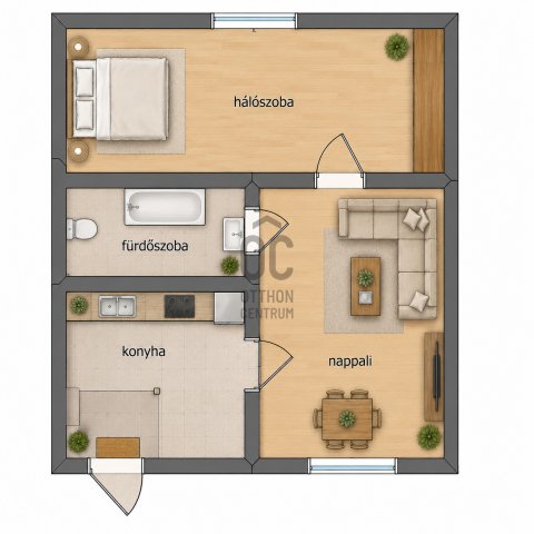 Eladó téglalakás, Budapesten, XX. kerületben 66.5 M Ft, 2 szobás