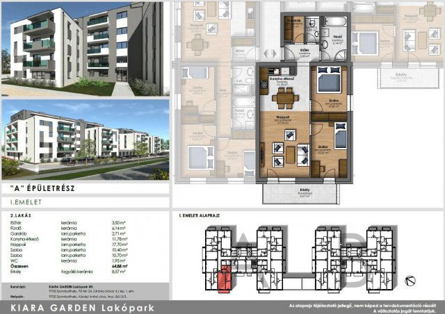 Eladó téglalakás, Szombathelyen, Károlyi Antal utcában 65.9 M Ft