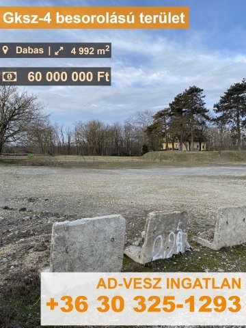 Eladó telek, Dabason 60 M Ft / költözzbe.hu