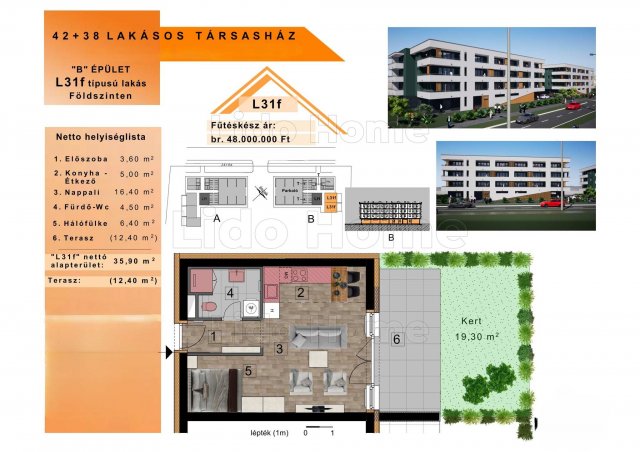 Eladó téglalakás, Győrött 48 M Ft, 1+1 szobás