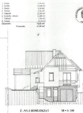 Eladó családi ház, Dányon 59.9 M Ft, 3 szobás