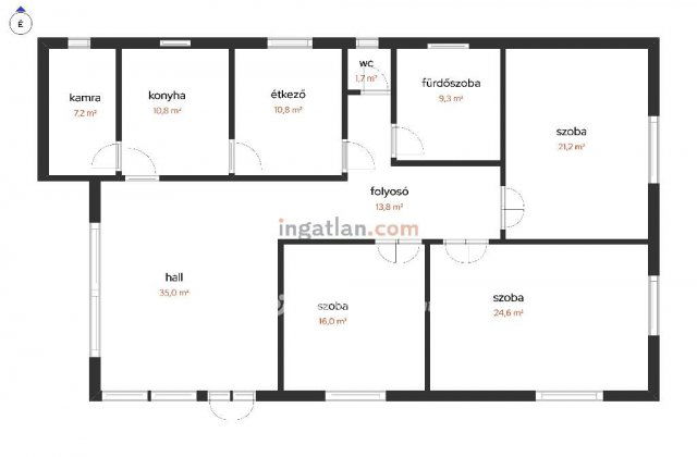 Eladó családi ház, Kompolton 27 M Ft, 4 szobás