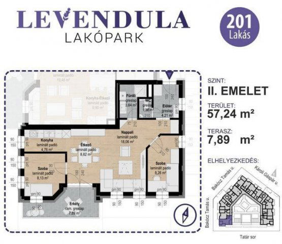 Eladó téglalakás, Kecskeméten 78.9 M Ft, 3 szobás