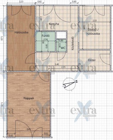 Eladó panellakás, Szegeden 56.9 M Ft, 3 szobás
