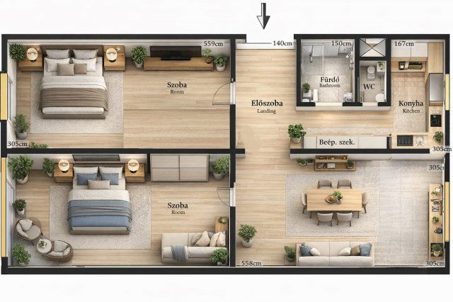 Eladó panellakás, Budapesten, XI. kerületben 76.9 M Ft, 3 szobás