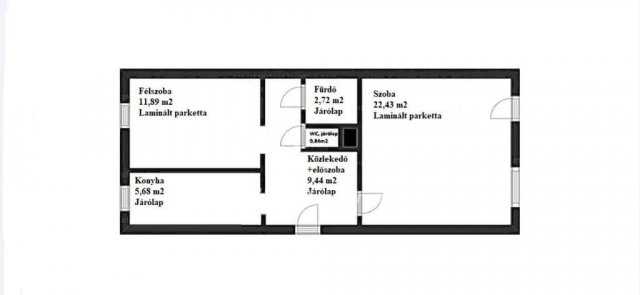 Eladó panellakás, Pápán 36.99 M Ft, 2 szobás