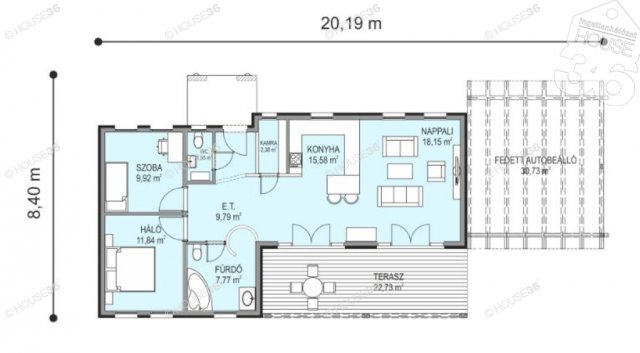 Eladó családi ház, Kecskeméten 81.6 M Ft, 3 szobás