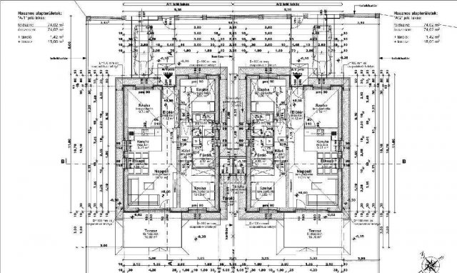 Eladó ikerház, Vácrátóton 105 M Ft, 4 szobás