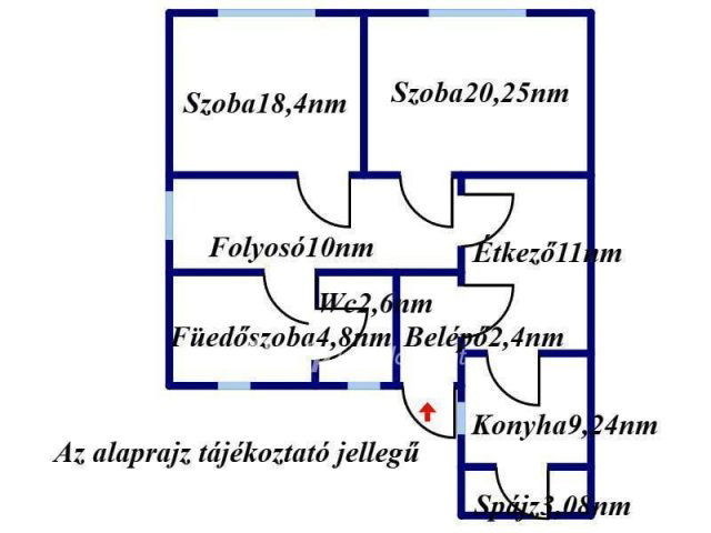Eladó családi ház, Hajdúszováton 34 M Ft, 2 szobás