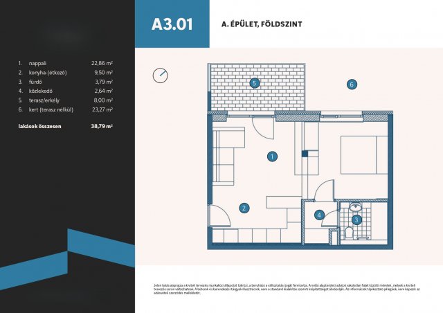 Eladó téglalakás, Vámosszabadin 43.25 M Ft, 1 szobás