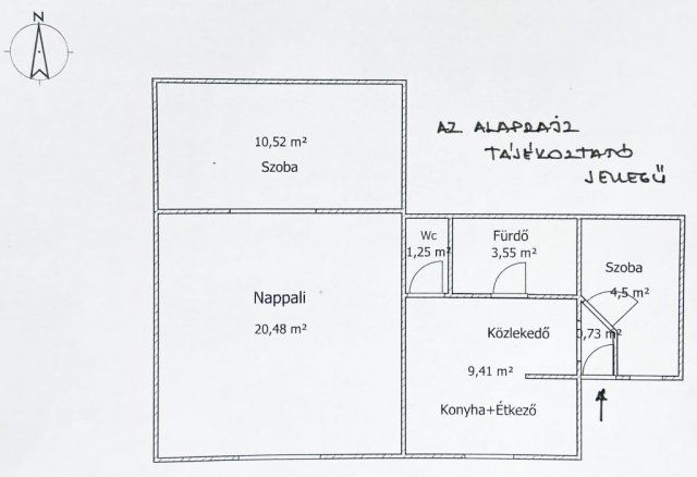 Eladó téglalakás, Nagykanizsán 26.5 M Ft, 1+2 szobás