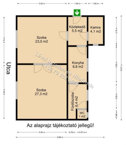 Eladó családi ház, Békéscsabán 32.5 M Ft, 2 szobás