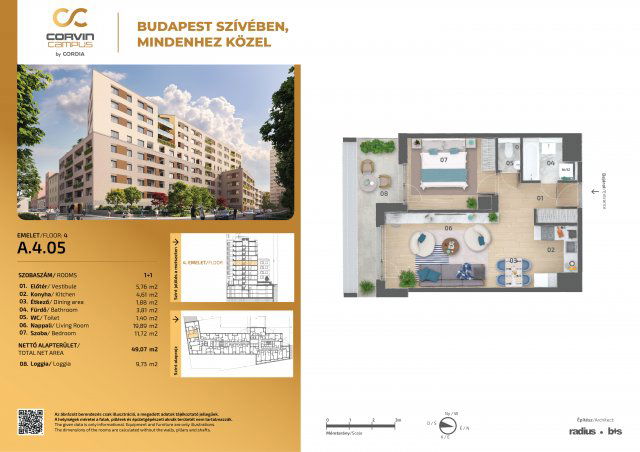 Eladó téglalakás, Budapesten, VIII. kerületben, Balassa utcában