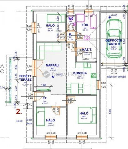 Eladó ikerház, Vasadon 72.9 M Ft, 4 szobás / költözzbe.hu
