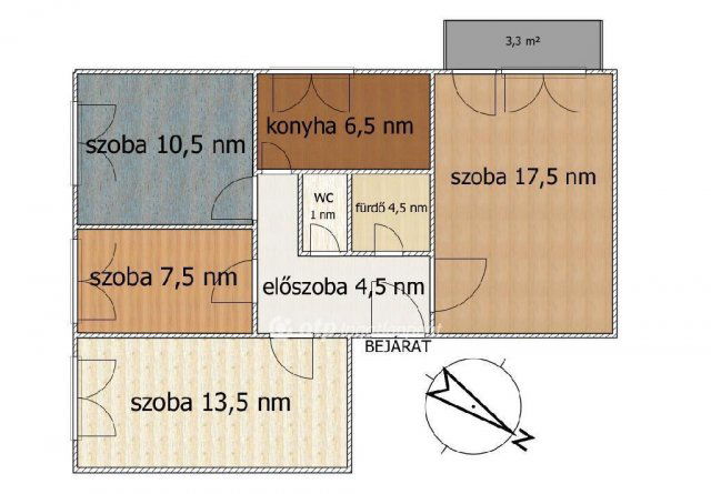 Eladó panellakás, Budapesten, XXI. kerületben 63.9 M Ft