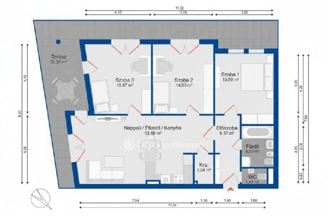 Eladó téglalakás, Budapesten, XVIII. kerületben 95 M Ft