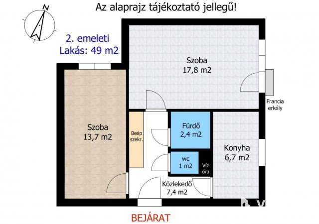 Eladó panellakás, Győrött 43.9 M Ft, 2 szobás