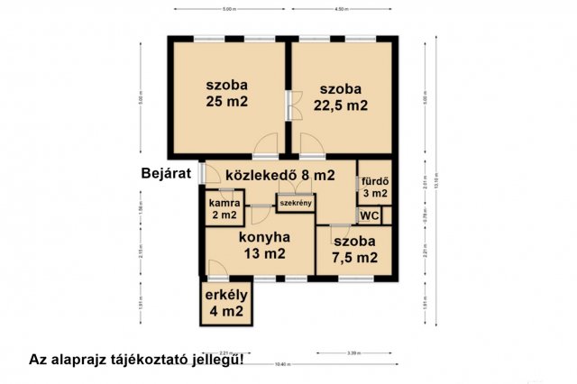 Eladó téglalakás, Békéscsabán 53.9 M Ft, 2+1 szobás