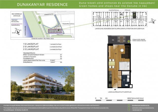 Eladó téglalakás, Vácon, Paduc utcában 46.8 M Ft, 1 szobás