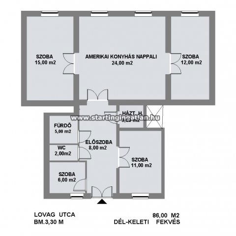 Eladó téglalakás, Budapesten, VI. kerületben, Lovag utcában