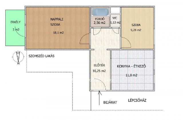 Eladó panellakás, Budapesten, XIX. kerületben 62.5 M Ft, 2 szobás